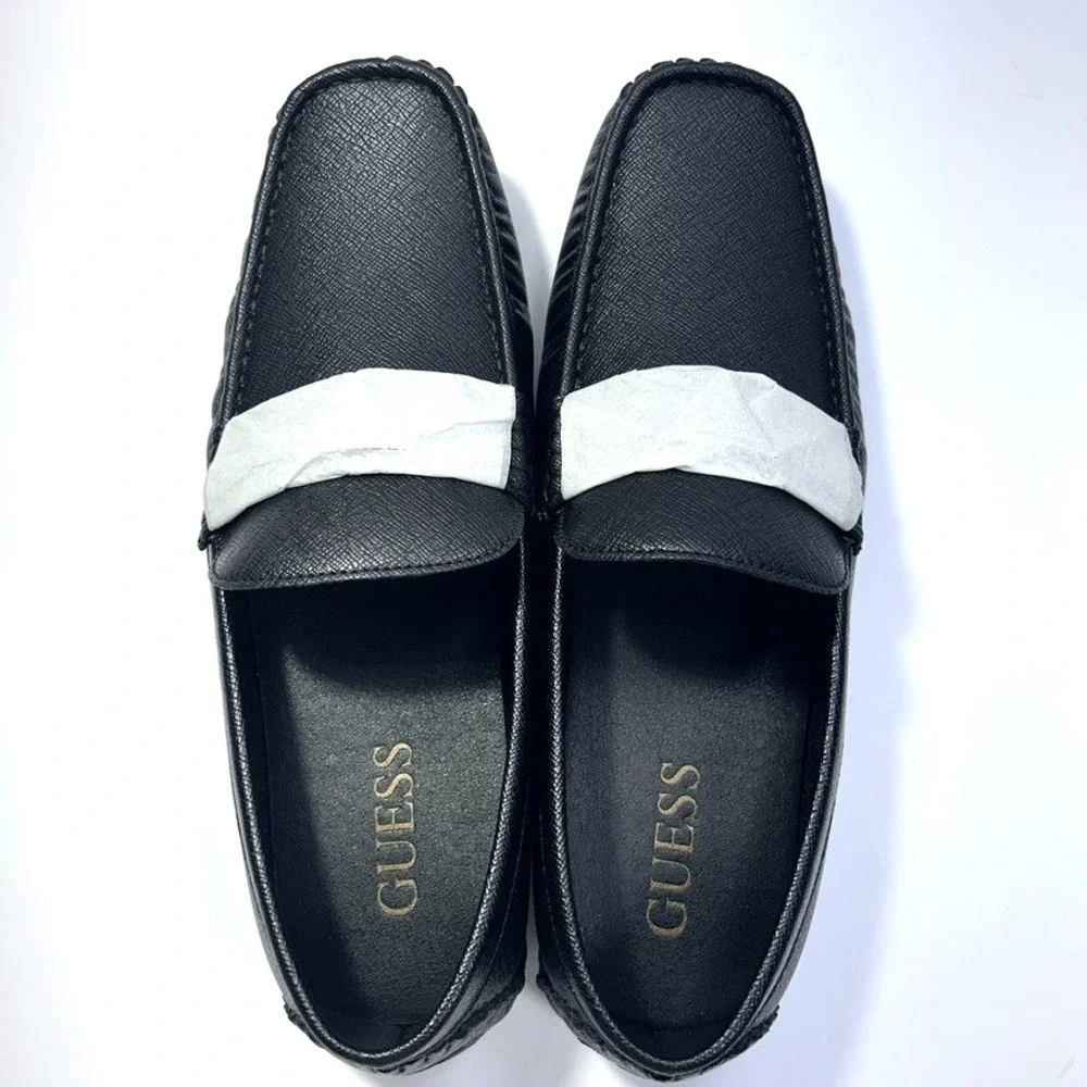 GUESS Alai Moc Toe Slip On Driving Loafers Men's Shoes Black‎ 10.5 M